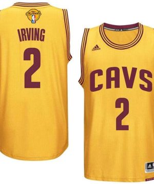 Cavaliers 2 Kyrie Irving Gold 2016 NBA Finals Swingman Jersey