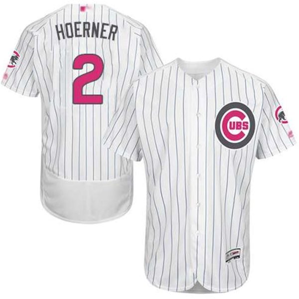 Chicago Cubs 2 Nico Hoerner White 2016 Mothers Day Fashion Baseball Flex Base Jersey
