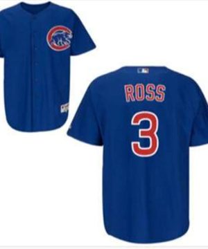 Chicago Cubs 3 David Ross blue Jerseys