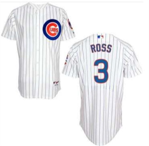 Chicago Cubs 3 David Ross white Jerseys