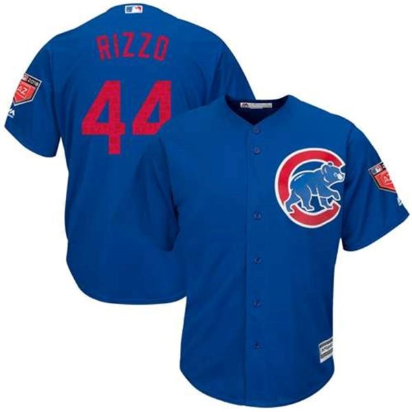 Chicago Cubs 44 Anthony Rizzo Blue 2018 Spring Training Cool Base Stitched MLB Jersey