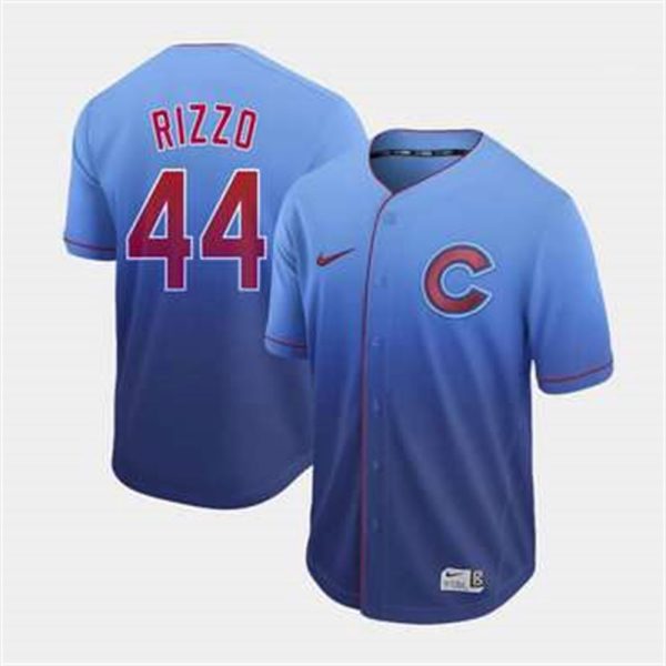 Chicago Cubs 44 Anthony Rizzo Blue Drift Fashion Jersey