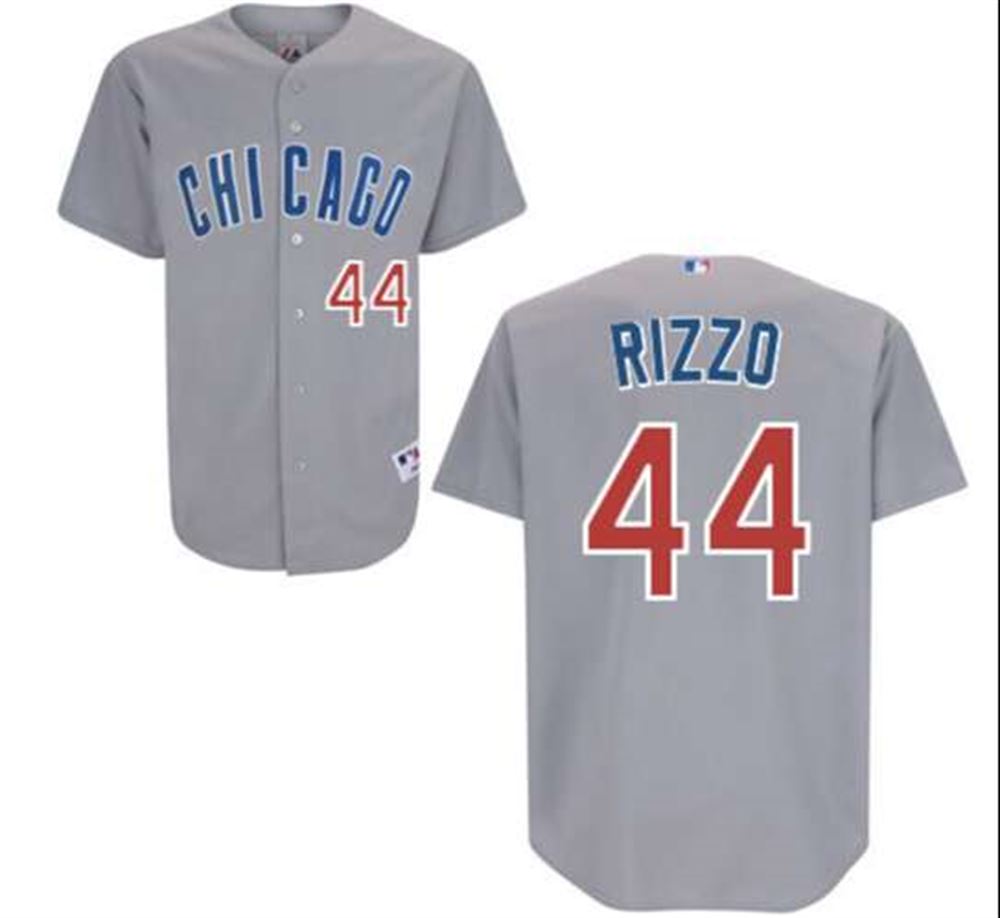 Chicago Cubs #44 Anthony Rizzo Gray Jersey