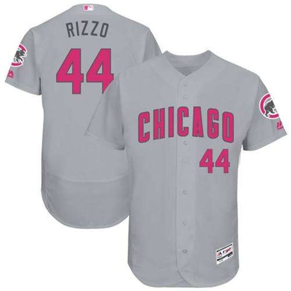 Chicago Cubs 44 Anthony Rizzo Grey Flexbase Authentic Collection Mothers Day Stitched MLB Jersey