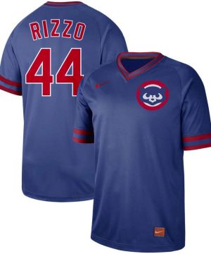 Chicago Cubs 44 Anthony Rizzo Royal Cooperstown Collection Legend Stitched MLB Jersey