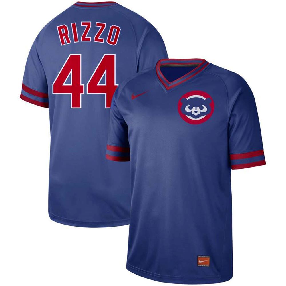 Chicago Cubs #44 Anthony Rizzo Royal Cooperstown Collection Legend Stitched MLB Jersey