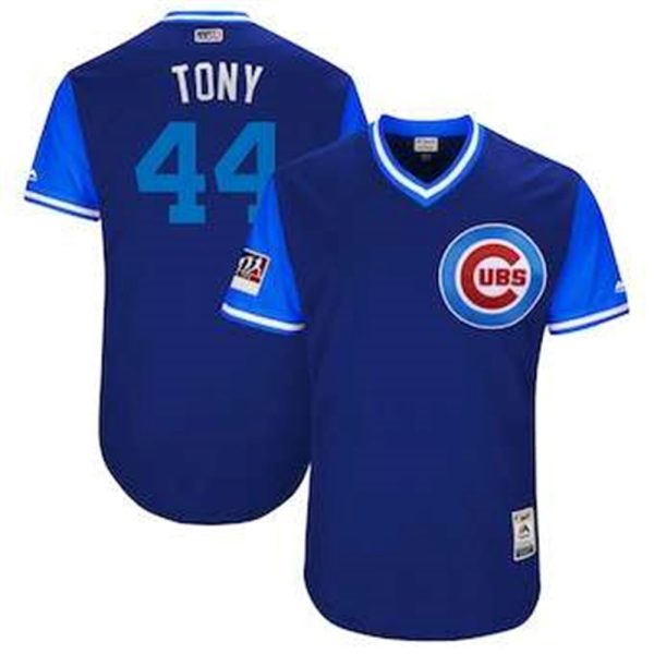 Chicago Cubs 44 Anthony Rizzo Tony Majestic Royal 2018 Players Weekend Authentic Jersey