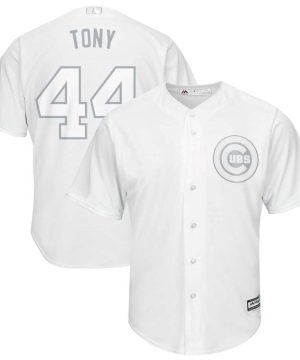 Chicago Cubs 44 Anthony Rizzo Tony Majestic White 2019 Players Weekend Stitched MLB Jersey