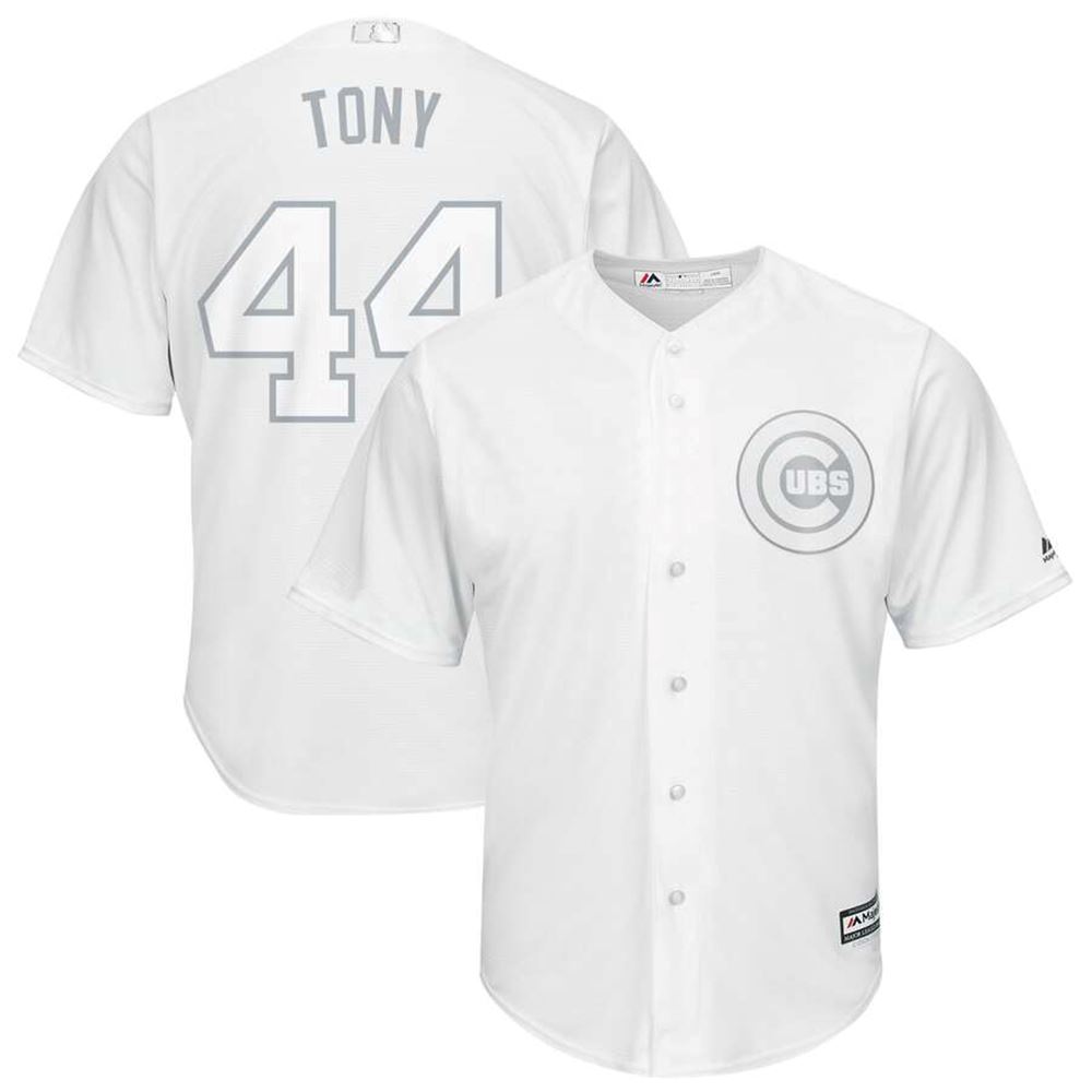 Chicago Cubs #44 Anthony Rizzo Tony Majestic White 2019 Players Weekend Stitched MLB Jersey