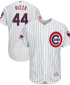 Chicago Cubs 44 Anthony Rizzo White Fashion Stars Stripes Flexbase Authentic Stitched MLB Jersey