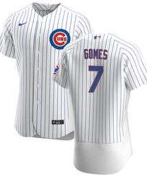 Chicago Cubs 7 Yan Gomes White Flex Base Stitched Jersey