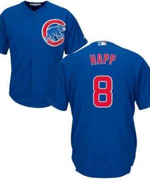 Chicago Cubs 8 Ian Happ Royal Blue Stitched MLB Majestic Cool Base Jersey