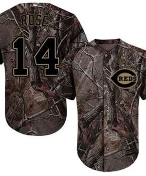 Cincinnati Reds 14 Pete Rose Camo Realtree Collection Cool Base Stitched MLB Jersey