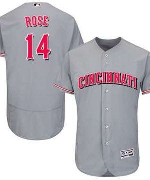 Cincinnati Reds 14 Pete Rose Grey Flexbase Authentic Collection Stitched MLB Jersey