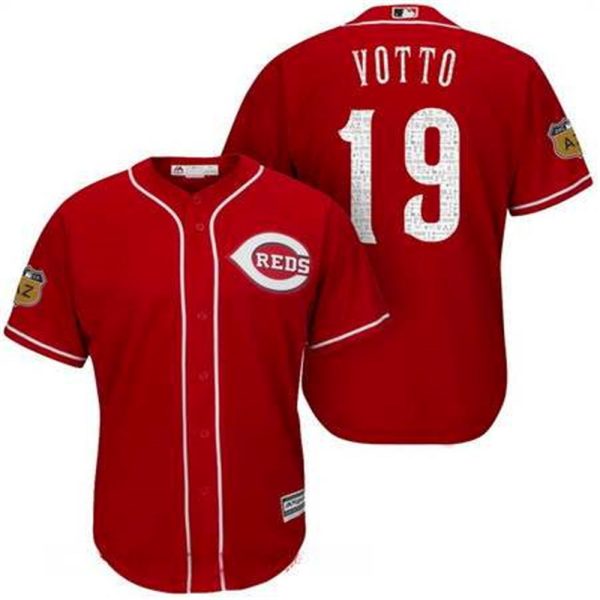 Cincinnati Reds 19 Joey Votto Red 2017 Spring Training Stitched MLB Majestic Cool Base Jersey