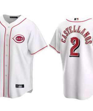 Cincinnati Reds 2 Nick Castellanos Cool Base White Stitched MLB Jersey