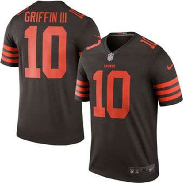 Cleveland Browns 10 Robert Griffin III Nike Brown Color Rush Legend Jersey