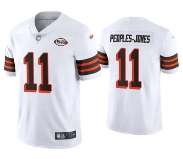 Cleveland Browns 11 Donovan Peoples Jones White 1946 Collection Vapor Stitched Jersey