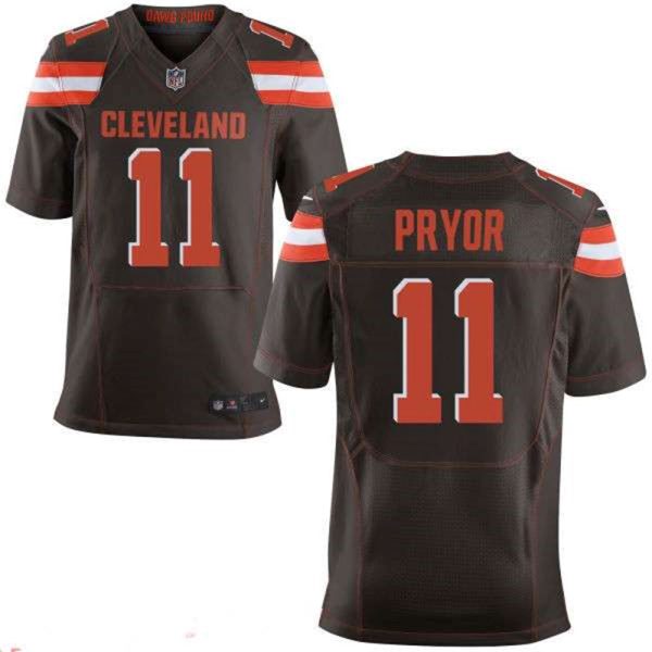 Cleveland Browns 11 Terrelle Pryor Brown Team Color Stitched NFL Nike Elite Jersey