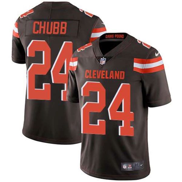 Cleveland Browns 24 Nick Chubb Brown Vapor Untouchable Limited Stitched NFL Jersey