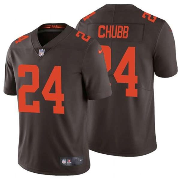 Cleveland Browns 24 Nick Chubb New Brown Vapor Untouchable Limited Stitched Jersey
