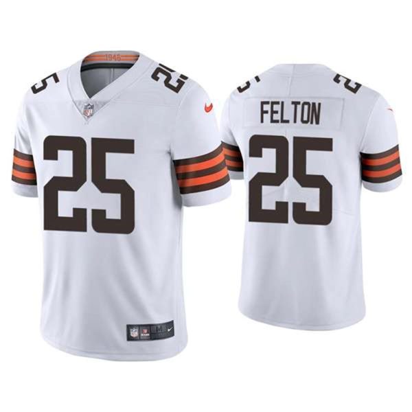 Cleveland Browns 25 Demetric Felton 2021 White Vapor Untouchable Limited Stitched Jersey