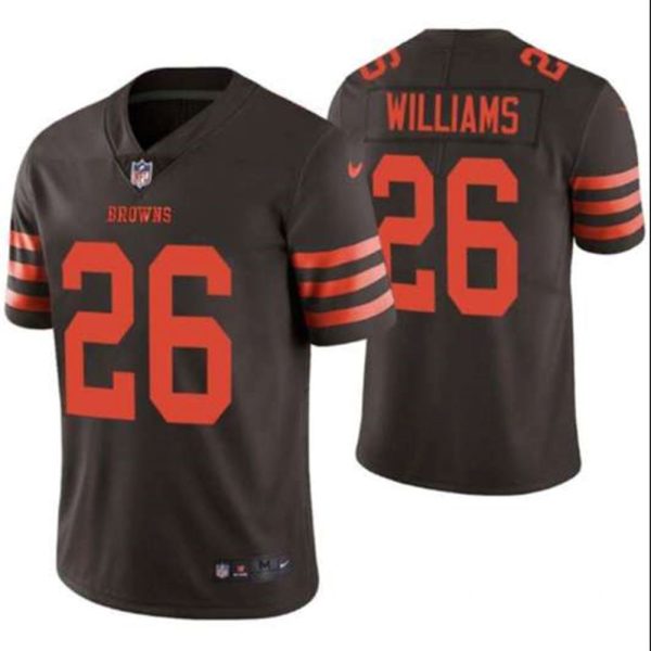 Cleveland Browns 26 Greedy Williams Brown Color Rush Limited Stitched NFL Jersey