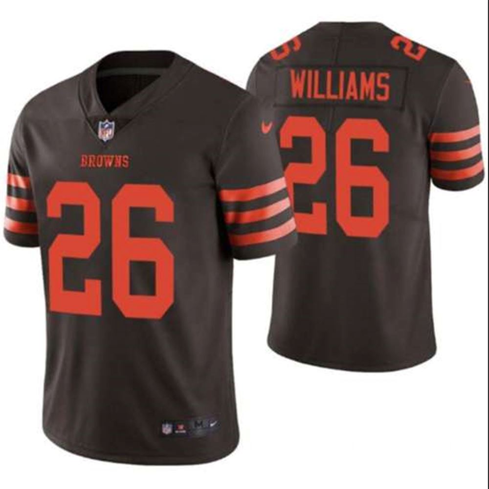 Cleveland Browns #26 Greedy Williams Brown Color Rush Limited Stitched NFL Jersey