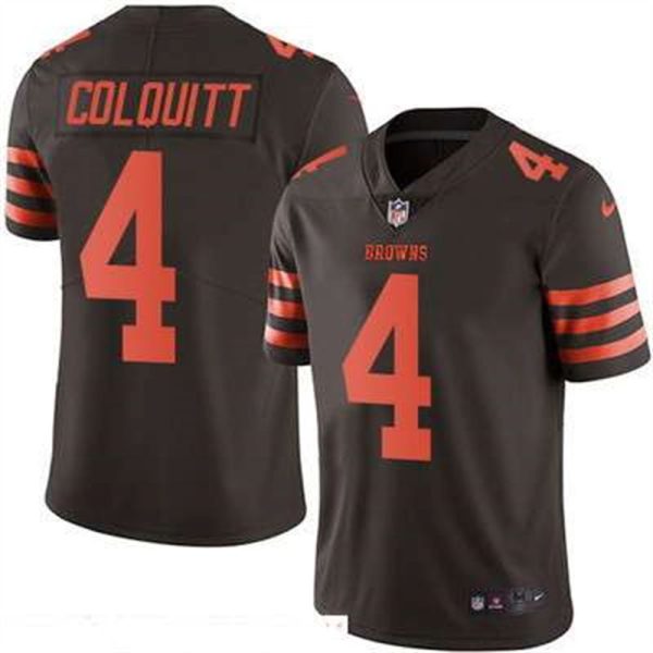 Cleveland Browns 4 Britton Colquitt Brown 2016 Color Rush Stitched NFL Nike Limited Jersey