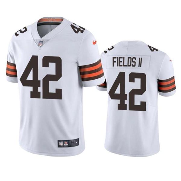 Cleveland Browns 42 Tony Fields II White Vapor Untouchable Limited Stitched Jersey