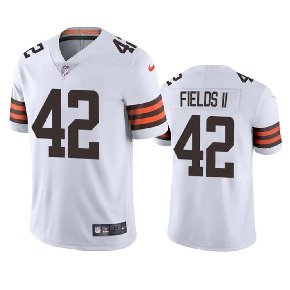 Cleveland Browns #42 Tony Fields II White Vapor Untouchable Limited Stitched Jersey