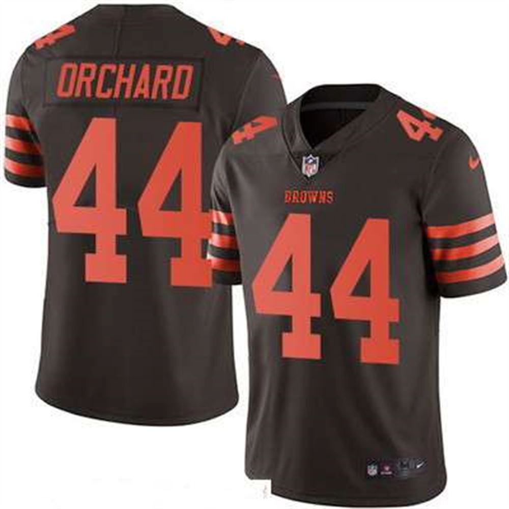 Cleveland Browns #44 Nate Orchard Brown 2016 Color Rush Stitched NFL  Limited Jersey