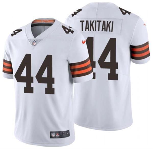 Cleveland Browns 44 Sione Takitaki 2020 New White Vapor Untouchable Limited Stitched Jersey