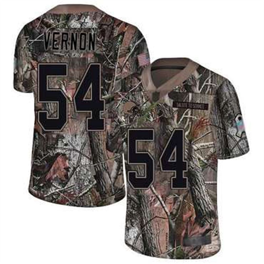 Cleveland Browns #54 Olivier Vernon Camo Men's Stitched Football Limited Rush Realtree Jersey