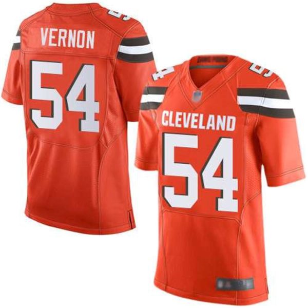 Cleveland Browns 54 Olivier Vernon Orange Alternate Mens Stitched Football New Elite Jersey