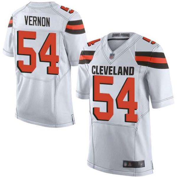 Cleveland Browns 54 Olivier Vernon White Mens Stitched Football New Elite Jersey