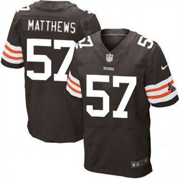 Cleveland Browns 57 Clay Matthews Brown Team Color NFL Nike Elite Jersey