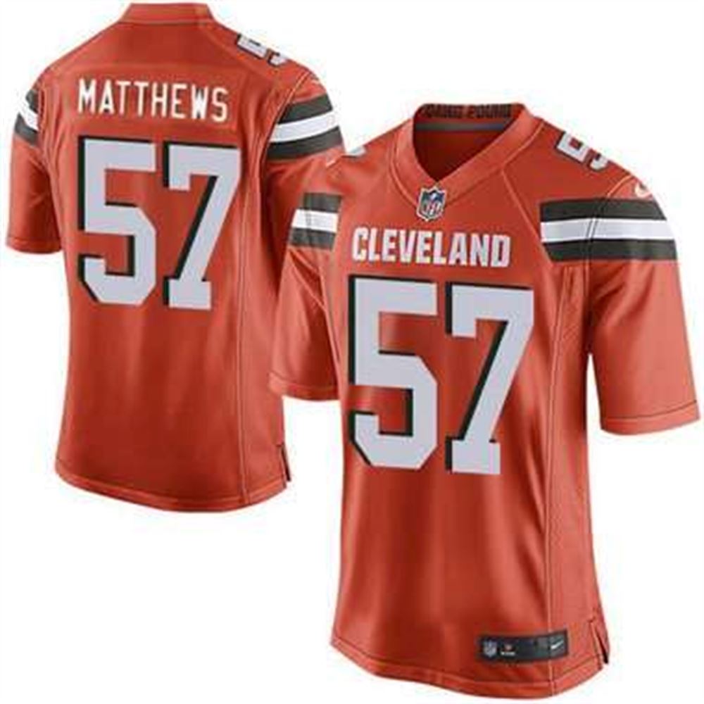 Cleveland Browns #57 Clay Matthews Orange Alternate 2015 NFL  Elite Jersey