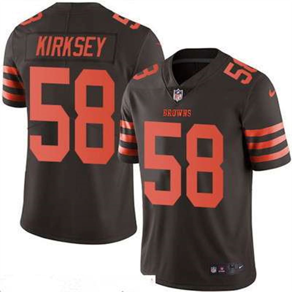 Cleveland Browns #58 Chris Kirksey Brown 2016 Color Rush Stitched NFL  Limited Jersey