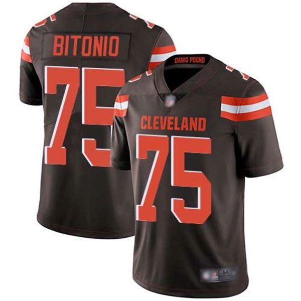 Cleveland Browns 75 Joel Bitonio Brown Vapor Untouchable Limited Stitched NFL Jersey