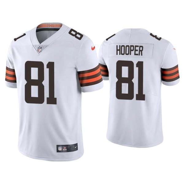 Cleveland Browns 81 Austin Hooper 2021 White Vapor Untouchable Limited Stitched NFL Jersey
