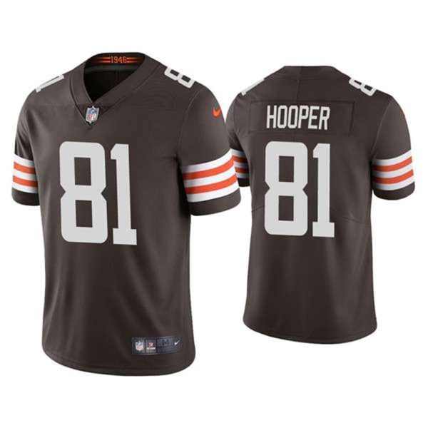 Cleveland Browns 81 Austin Hooper Brown Vapor Untouchable Limited Stitched Jersey