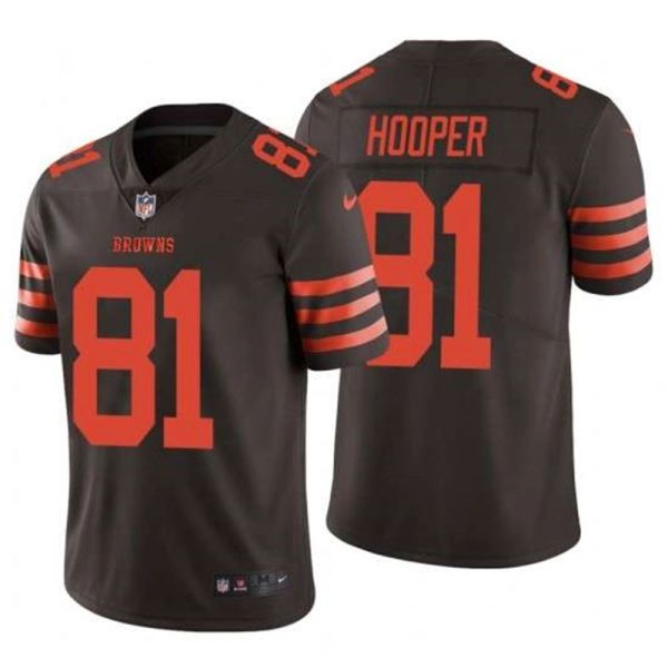 Cleveland Browns 81 Austin Hooper NFL Stitched Color Rush Limited Brown Nike Jersey