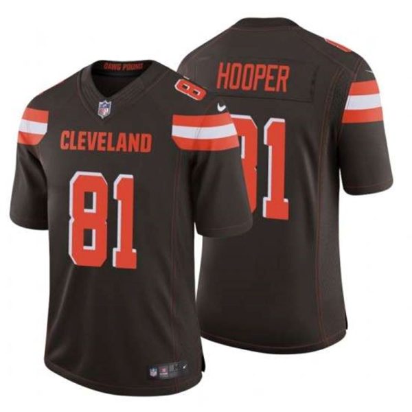 Cleveland Browns 81 Austin Hooper NFL Stitched Vapor Untouchable Limited Brown Nike Jersey