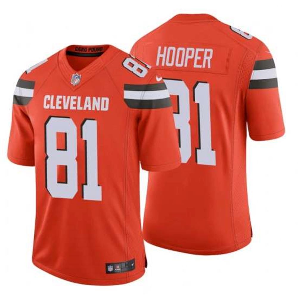 Cleveland Browns #81 Austin Hooper NFL Stitched Vapor Untouchable Limited Orange  Jersey