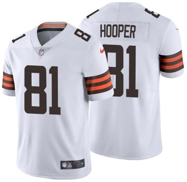 Cleveland Browns 81 Austin Hooper New White Vapor Untouchable Limited Stitched Jersey