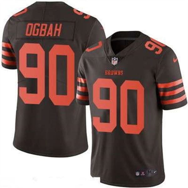 Cleveland Browns 90 Emmanuel Ogbah Brown 2016 Color Rush Stitched NFL Nike Limited Jersey 1
