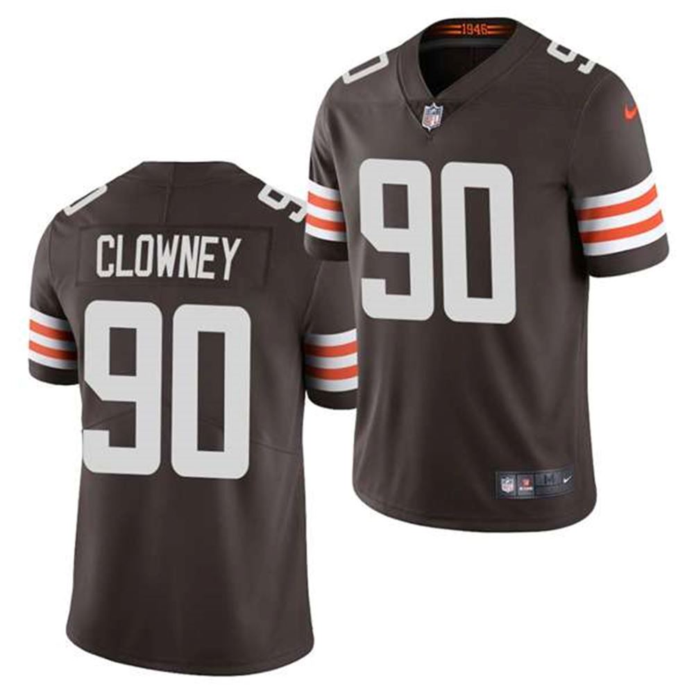 Cleveland Browns #90 Jadeveon Clowney Brown Vapor Untouchable Limited Stitched NFL Jersey