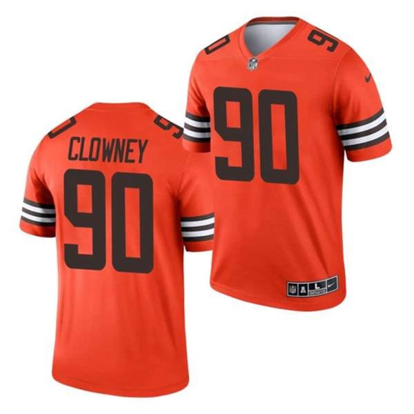 Cleveland Browns 90 Jadeveon Clowney Orange 2021 Inverted Legend Jersey 1
