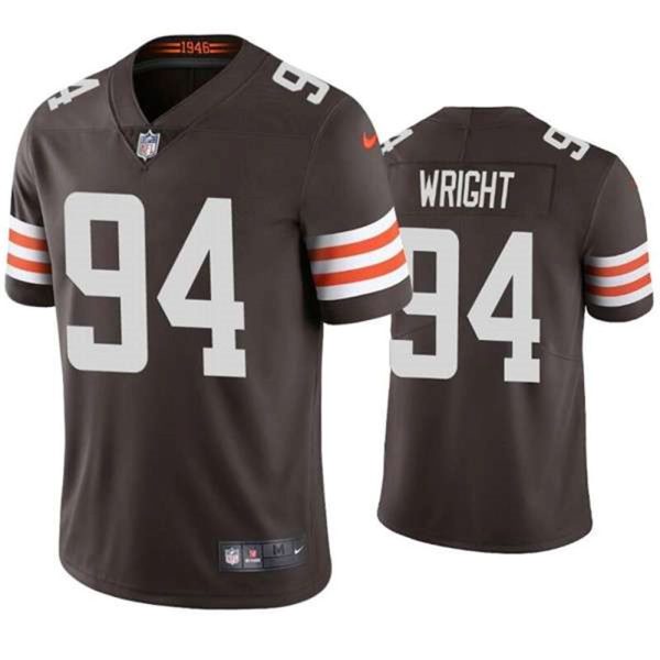 Cleveland Browns 94 Alex Wright Brown Vapor Untouchable Limited Stitched Jersey